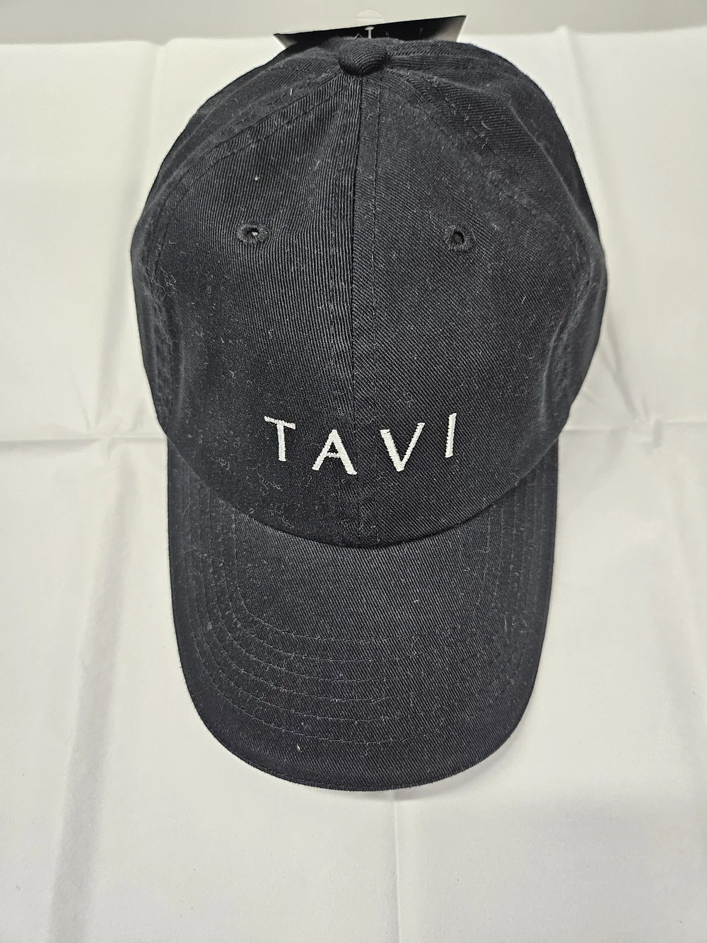 TAVI Black Embroidered Logo Adjustable Dad Cap NWT